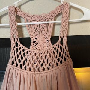 🌸 BLUSH PINK DRESS WITH MACRAME DETAIL 🌸